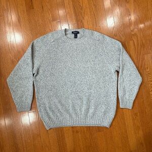 Blumarine Uomo Wool Crewneck Sweater Mens XL Gray Made In Italy Old Money Preppy